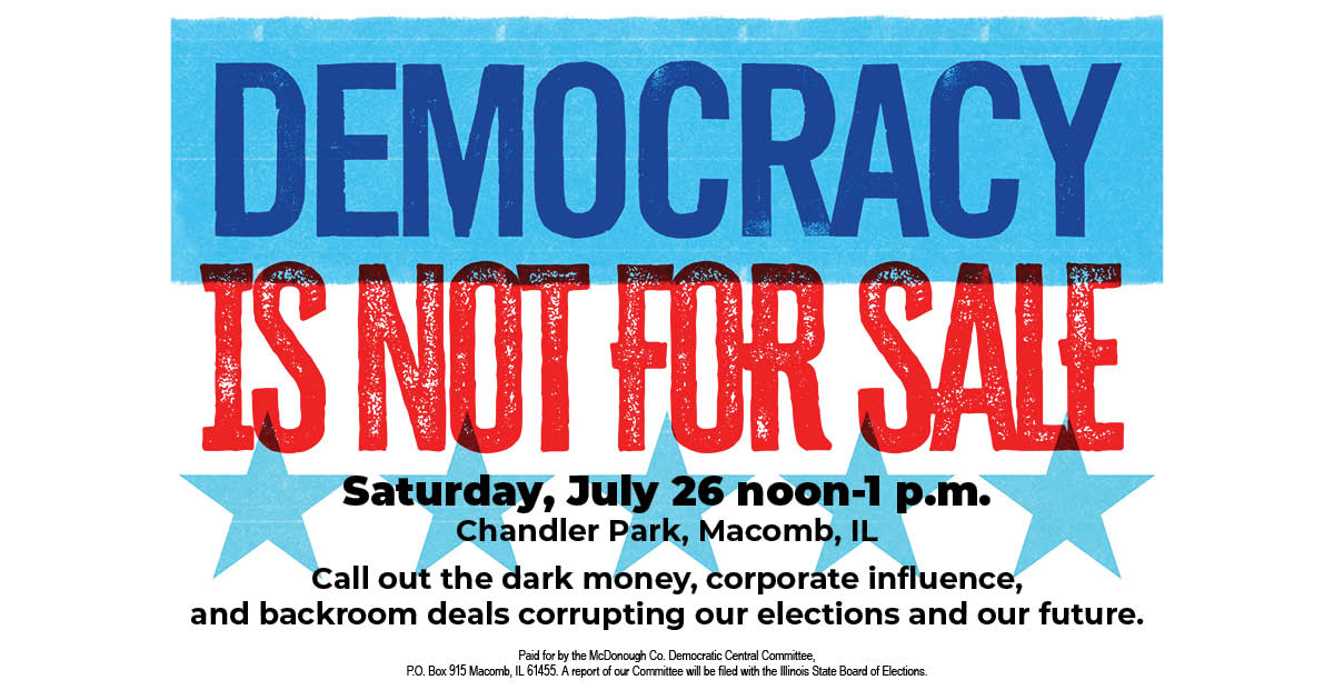 Democracy is NOT for Sale Rally · Illinois Democratic Women