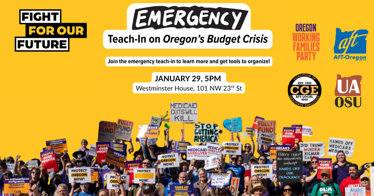 [Corvallis] Emergency Teach-In: Oregon's Budget Crisis
