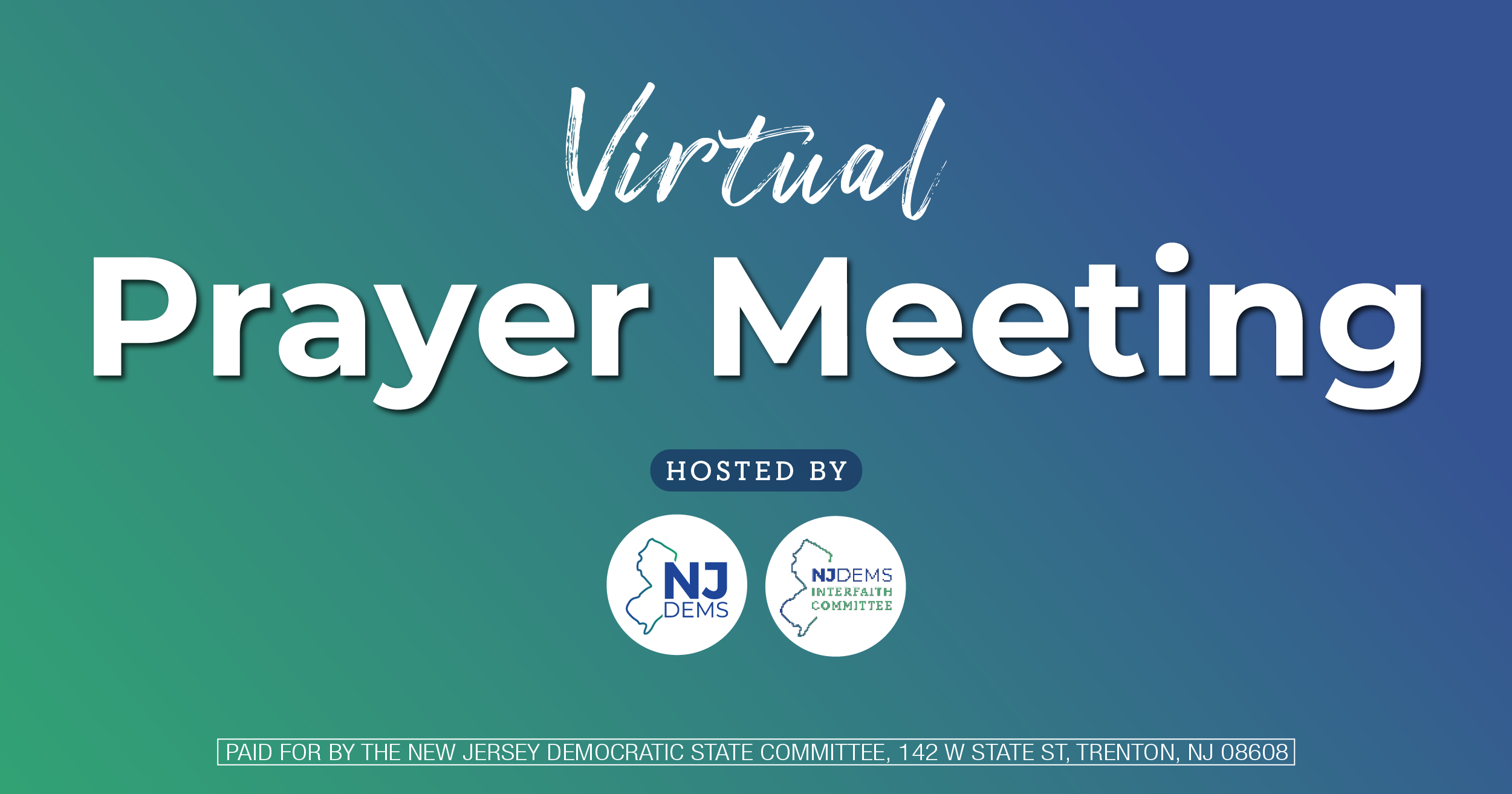 Interfaith Committee Virtual Monthly Prayer Series · New Jersey 