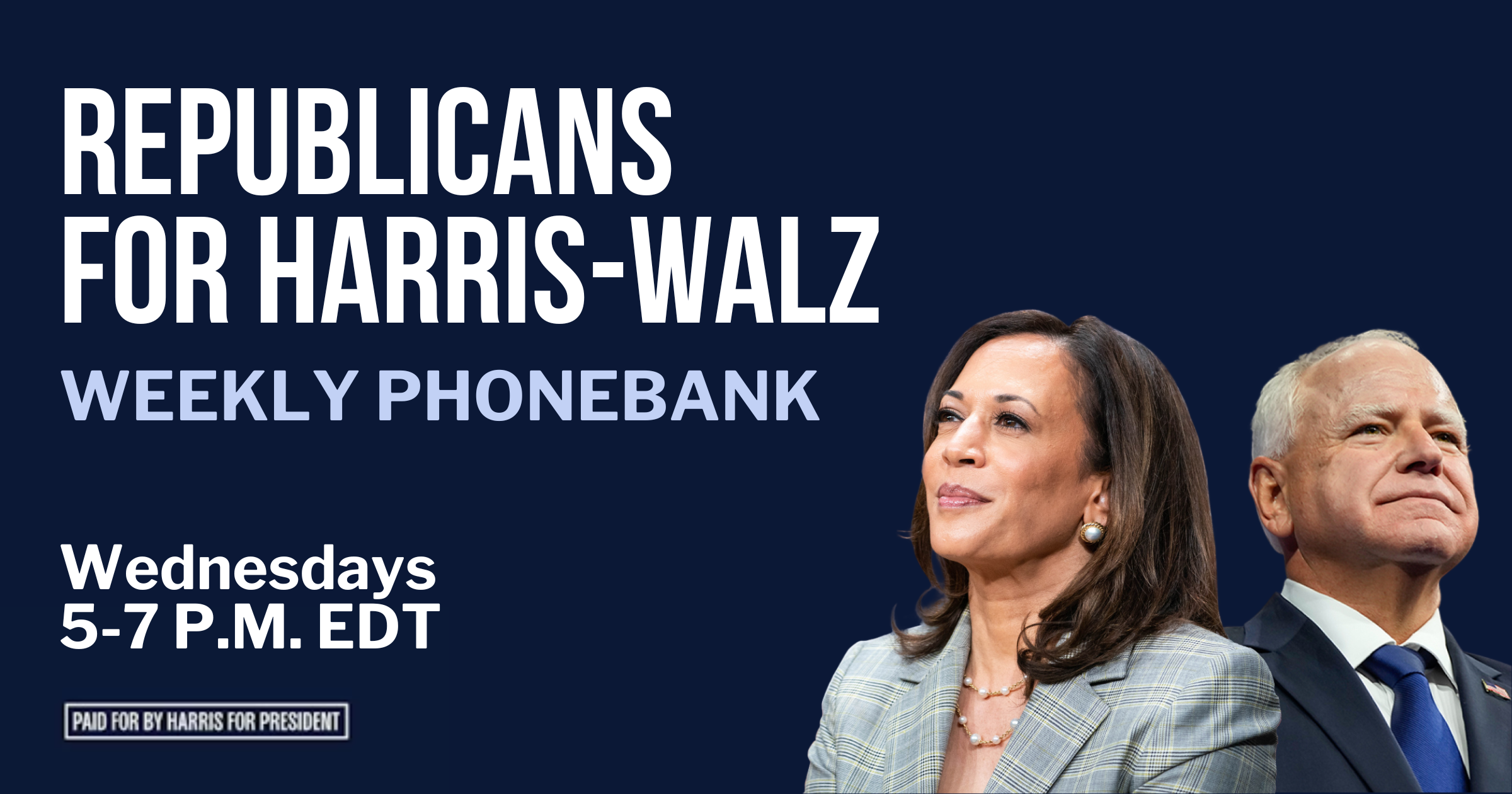 Republicans for Harris: National Virtual Phone Bank! · People For 
