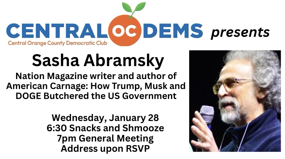 Central OC Dems present Author Sasha Abramsky