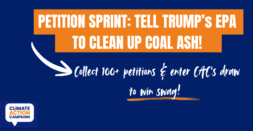 PETITION SPRINT KICK-OFF: TELL TRUMP’s EPA TO CLEAN UP COAL ASH NOW!